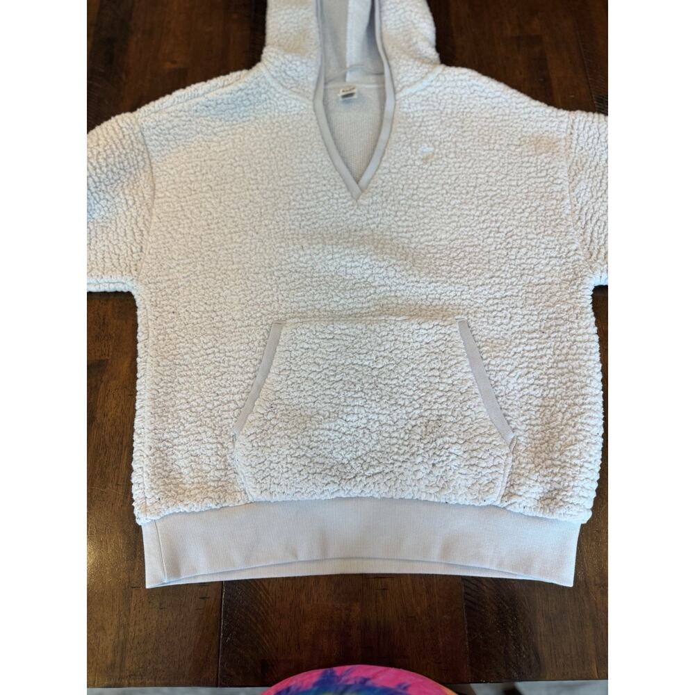 Victoria Secret PINK Oversized Cozy Pullover Fleece Hoodie Pink Berry Medium - Picture 4 of 5